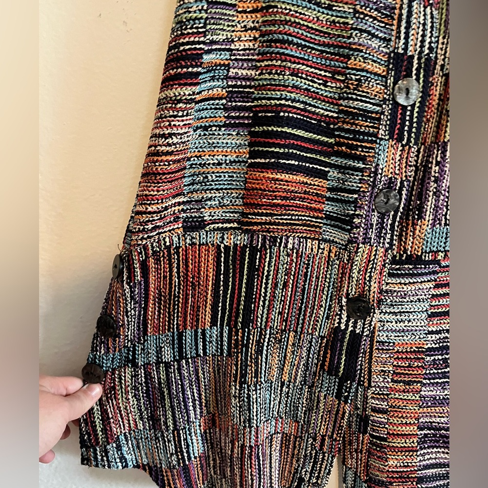 Damee Inc Multicolor Art To Wear Button Up Sleeveless Tunic PM - Picture 10 of 10